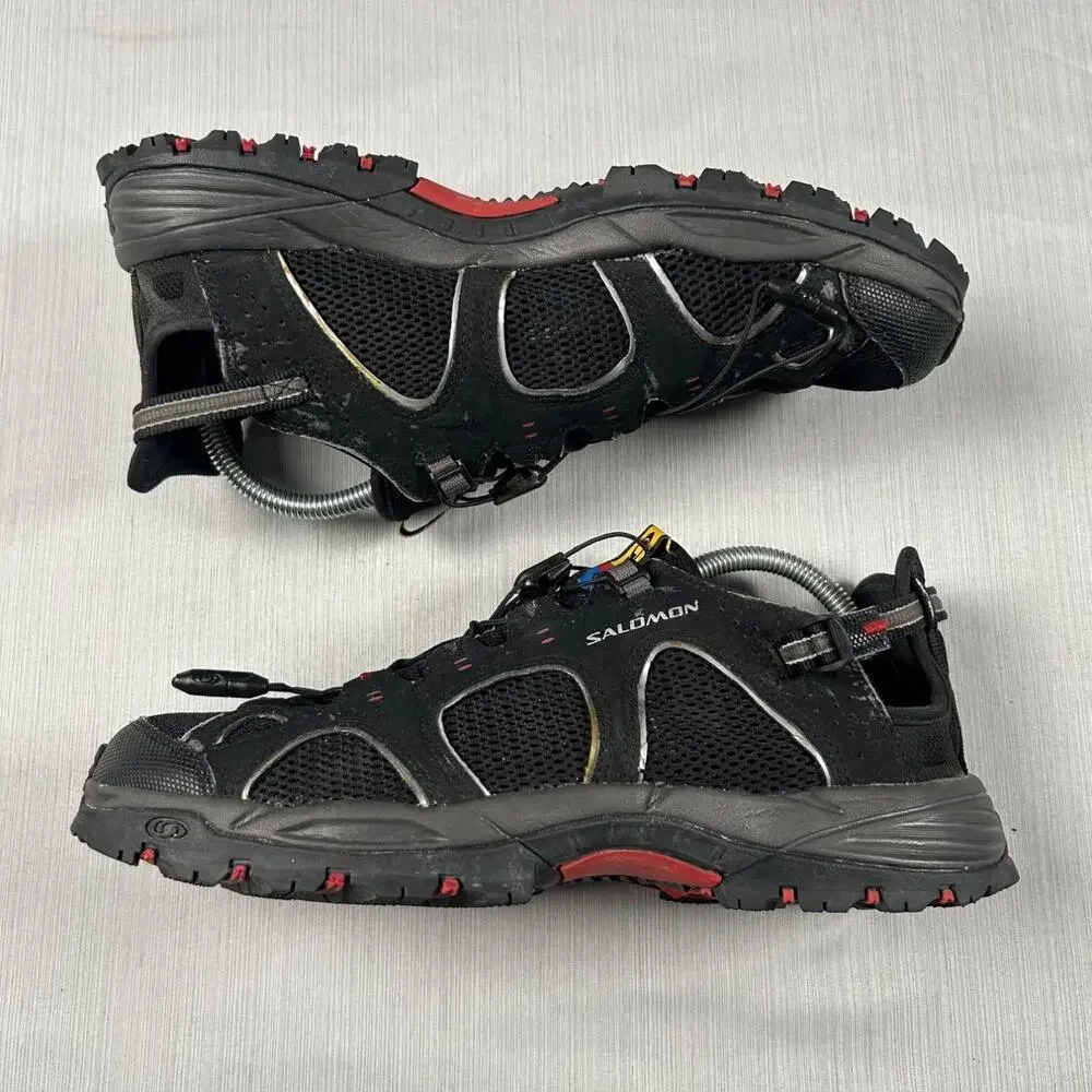 Salomon Techamphibian 3 Men's Water Hiking Shoes Black Size 9 128478 Used Mesh